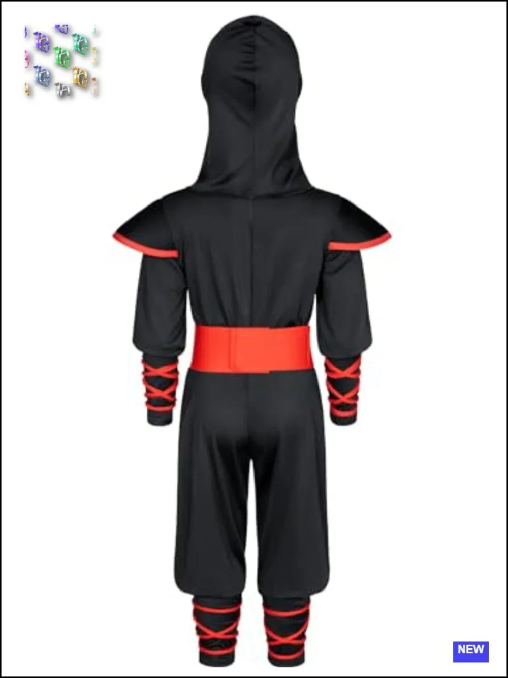 Ninja Costume Set with Deluxe Toy Accessories for Kids Halloween Dress Up